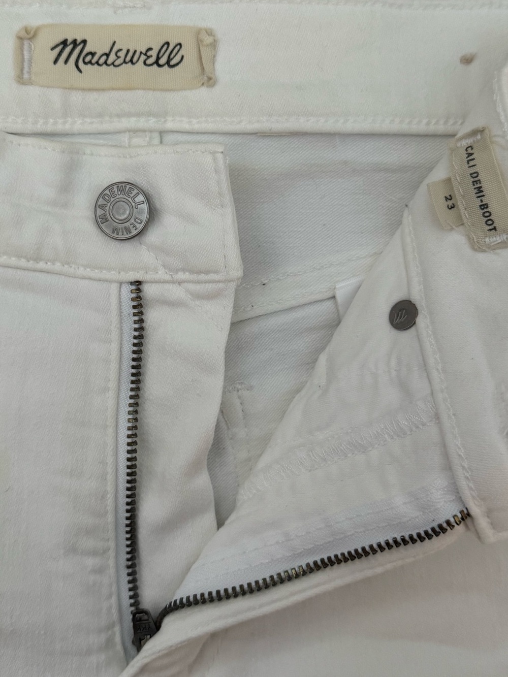 Madewell High-Rise Cali Demi-Boot Jeans in White